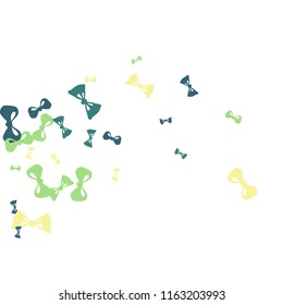 Festive Background with Colorful Bows. Delicate Pattern for Postcard, Print, Banner or Poster. Little Pretty Bows For Party Decoration, Wedding, Birthday or Anniversary Invitation. Vector
