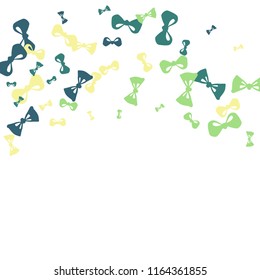 Festive Background with Colorful Bows. Delicate Pattern for Postcard, Print, Banner or Poster. Little Pretty Bows For Party Decoration, Wedding, Birthday or Anniversary Invitation. Vector
