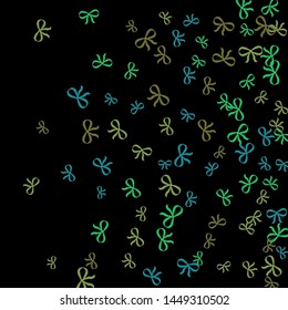 Festive Background with Colorful Bows. Delicate Pattern for Postcard, Print, Banner or Poster. Little Pretty Bows For Party Decoration, Wedding, Birthday or Anniversary Invitation. Vector