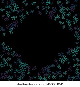 Festive Background with Colorful Bows. Delicate Pattern for Postcard, Print, Banner or Poster. Little Pretty Bows For Party Decoration, Wedding, Birthday or Anniversary Invitation. Vector
