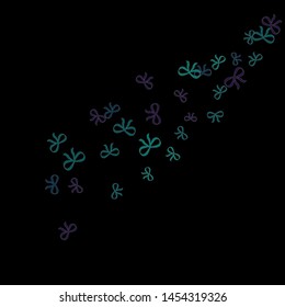 Festive Background with Colorful Bows. Delicate Pattern for Postcard, Print, Banner or Poster. Little Pretty Bows For Party Decoration, Wedding, Birthday or Anniversary Invitation. Vector
