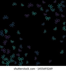 Festive Background with Colorful Bows. Delicate Pattern for Postcard, Print, Banner or Poster. Little Pretty Bows For Party Decoration, Wedding, Birthday or Anniversary Invitation. Vector
