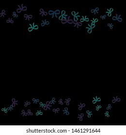 Festive Background with Colorful Bows. Delicate Pattern for Postcard, Print, Banner or Poster. Little Pretty Bows For Party Decoration, Wedding, Birthday or Anniversary Invitation. Vector
