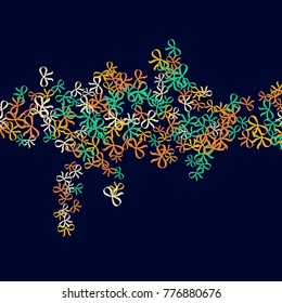 Festive Background with Colorful Bows. Delicate Pattern for Postcard, Print, Banner or Poster. Little Pretty Bows For Party Decoration, Wedding, Birthday or Anniversary Invitation.