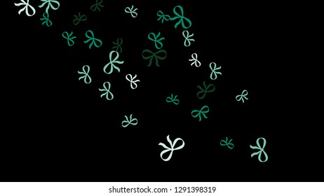 Festive Background with Colorful Bows. Trendy Pattern for Postcard, Print, Banner or Poster. Little Pretty Bows For Party Decoration, Wedding, Birthday or Anniversary Invitation. Vector
