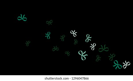 Festive Background with Colorful Bows. Trendy Pattern for Postcard, Print, Banner or Poster. Little Pretty Bows For Party Decoration, Wedding, Birthday or Anniversary Invitation. Vector
