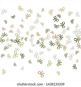Festive Background with Colorful Bows. Trendy Pattern for Postcard, Print, Banner or Poster. Little Pretty Bows For Party Decoration, Wedding, Birthday or Anniversary Invitation. Vector
