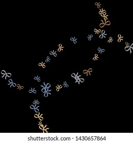 Festive Background with Colorful Bows. Trendy Pattern for Postcard, Print, Banner or Poster. Little Pretty Bows For Party Decoration, Wedding, Birthday or Anniversary Invitation. Vector
