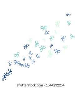 Festive Background with Colorful Bows. Trendy Pattern for Postcard, Print, Banner or Poster. Little Pretty Bows For Party Decoration, Wedding, Birthday or Anniversary Invitation. Vector 

