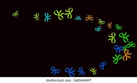 Festive Background with Colorful Bows.  Vector 
