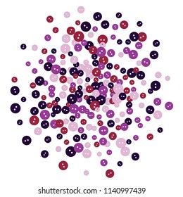 Festive Background with Colorful buttons. Trendy Pattern for Postcard, Print, Banner or Poster. Vector