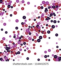 Festive Background with Colorful buttons. Trendy Pattern for Postcard, Print, Banner or Poster. Vector