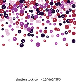 Festive Background with Colorful buttons. Trendy Pattern for Postcard, Print, Banner or Poster. Vector