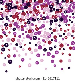 Festive Background with Colorful buttons. Trendy Pattern for Postcard, Print, Banner or Poster. Vector