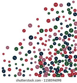 Festive Background with Colorful buttons. Trendy Pattern for Postcard, Print, Banner or Poster. Vector