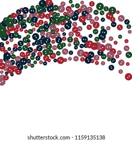 Festive Background with Colorful buttons. Trendy Pattern for Postcard, Print, Banner or Poster. Vector