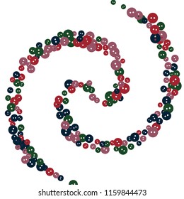 Festive Background with Colorful buttons. Trendy Pattern for Postcard, Print, Banner or Poster. Vector