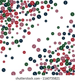 Festive Background with Colorful buttons. Trendy Pattern for Postcard, Print, Banner or Poster. Vector