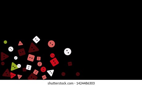 Festive Background with Colorful buttons. Trendy Pattern for Postcard, Print, Banner or Poster. Vector