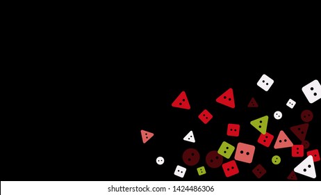 Festive Background with Colorful buttons. Trendy Pattern for Postcard, Print, Banner or Poster. Vector