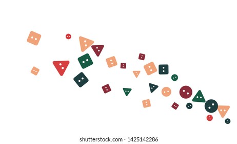 Festive Background with Colorful buttons. Trendy Pattern for Postcard, Print, Banner or Poster. Vector