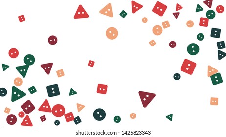 Festive Background with Colorful buttons. Trendy Pattern for Postcard, Print, Banner or Poster. Vector
