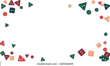Festive Background with Colorful buttons. Trendy Pattern for Postcard, Print, Banner or Poster. Vector
