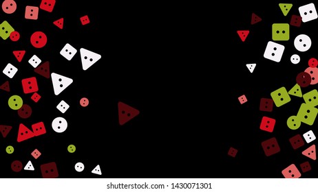 Festive Background with Colorful buttons. Trendy Pattern for Postcard, Print, Banner or Poster. Vector
