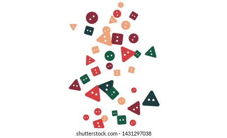 Festive Background with Colorful buttons. Trendy Pattern for Postcard, Print, Banner or Poster. Vector
