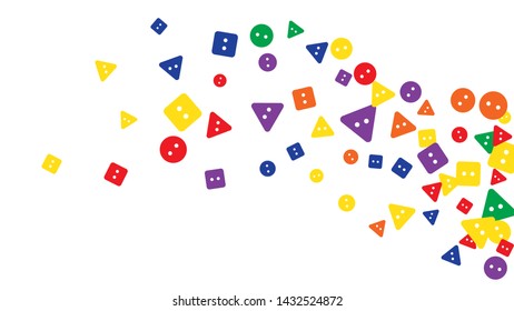 Festive Background with Colorful buttons. Trendy Pattern for Postcard, Print, Banner or Poster. Vector

