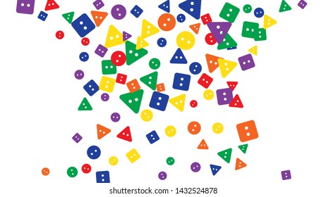 Festive Background with Colorful buttons. Trendy Pattern for Postcard, Print, Banner or Poster. Vector
