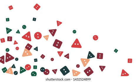 Festive Background with Colorful buttons. Trendy Pattern for Postcard, Print, Banner or Poster. Vector
