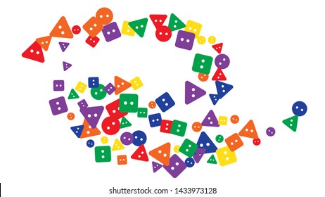 Festive Background with Colorful buttons. Trendy Pattern for Postcard, Print, Banner or Poster. Vector
