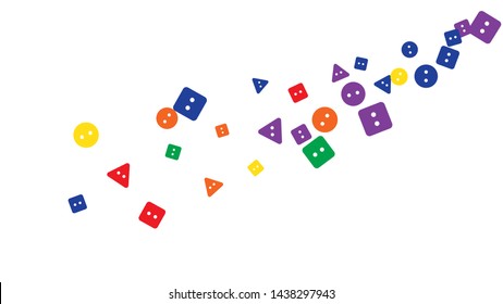 Festive Background with Colorful buttons. Trendy Pattern for Postcard, Print, Banner or Poster. Vector

