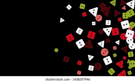 Festive Background with Colorful buttons. Trendy Pattern for Postcard, Print, Banner or Poster. Vector
