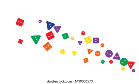 Festive Background with Colorful buttons. Trendy Pattern for Postcard, Print, Banner or Poster. Vector
