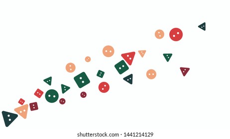 Festive Background with Colorful buttons. Trendy Pattern for Postcard, Print, Banner or Poster. Vector
