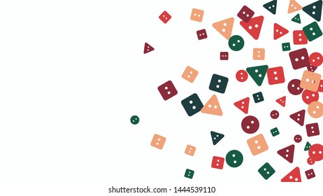 Festive Background with Colorful buttons. Trendy Pattern for Postcard, Print, Banner or Poster. Vector
