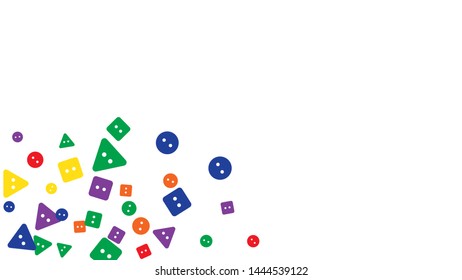 Festive Background with Colorful buttons. Trendy Pattern for Postcard, Print, Banner or Poster. Vector
