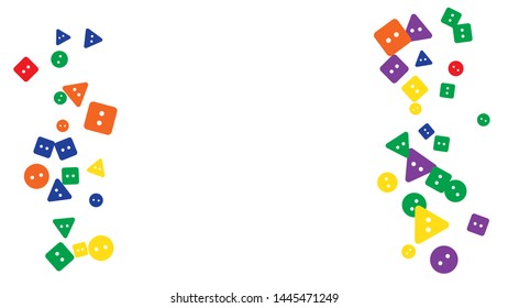 Festive Background with Colorful buttons. Trendy Pattern for Postcard, Print, Banner or Poster. Vector
