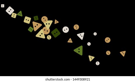 Festive Background with Colorful buttons. Trendy Pattern for Postcard, Print, Banner or Poster. Vector
