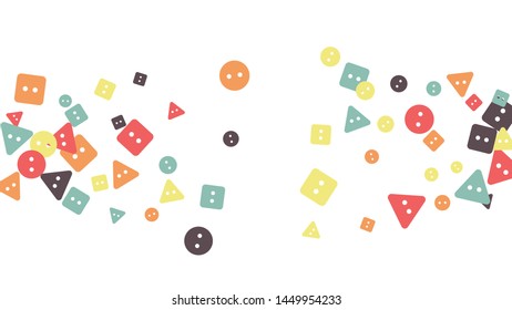 Festive Background with Colorful buttons. Trendy Pattern for Postcard, Print, Banner or Poster. Vector
