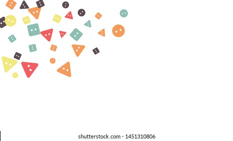 Festive Background with Colorful buttons. Trendy Pattern for Postcard, Print, Banner or Poster. Vector
