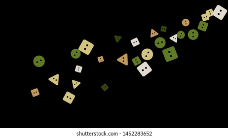 Festive Background with Colorful buttons. Trendy Pattern for Postcard, Print, Banner or Poster. Vector
