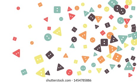 Festive Background with Colorful buttons. Trendy Pattern for Postcard, Print, Banner or Poster. Vector
