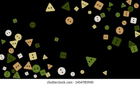 Festive Background with Colorful buttons. Trendy Pattern for Postcard, Print, Banner or Poster. Vector
