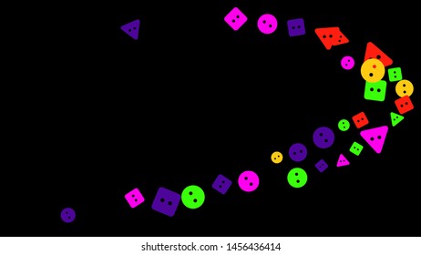 Festive Background with Colorful buttons. Trendy Pattern for Postcard, Print, Banner or Poster. Vector
