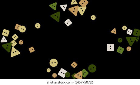 Festive Background with Colorful buttons. Trendy Pattern for Postcard, Print, Banner or Poster. Vector
