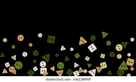 Festive Background with Colorful buttons. Trendy Pattern for Postcard, Print, Banner or Poster. Vector
