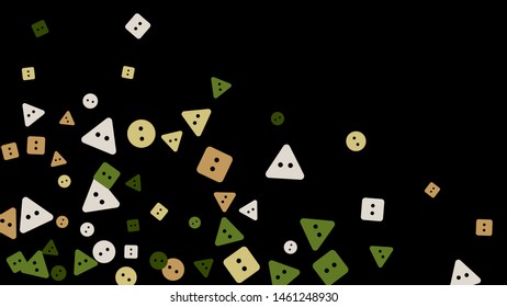 Festive Background with Colorful buttons. Trendy Pattern for Postcard, Print, Banner or Poster. Vector
